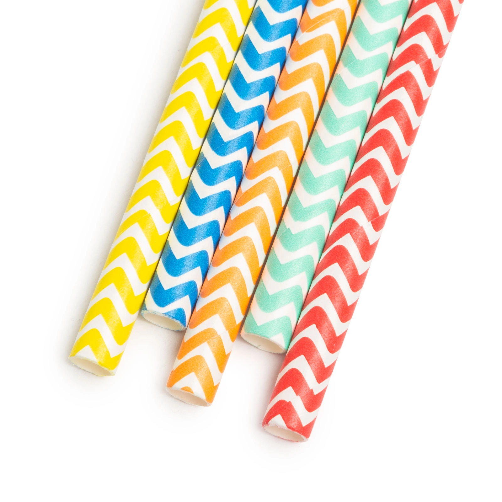 Papír szívószál csíkos minta 25db – 197x6mm