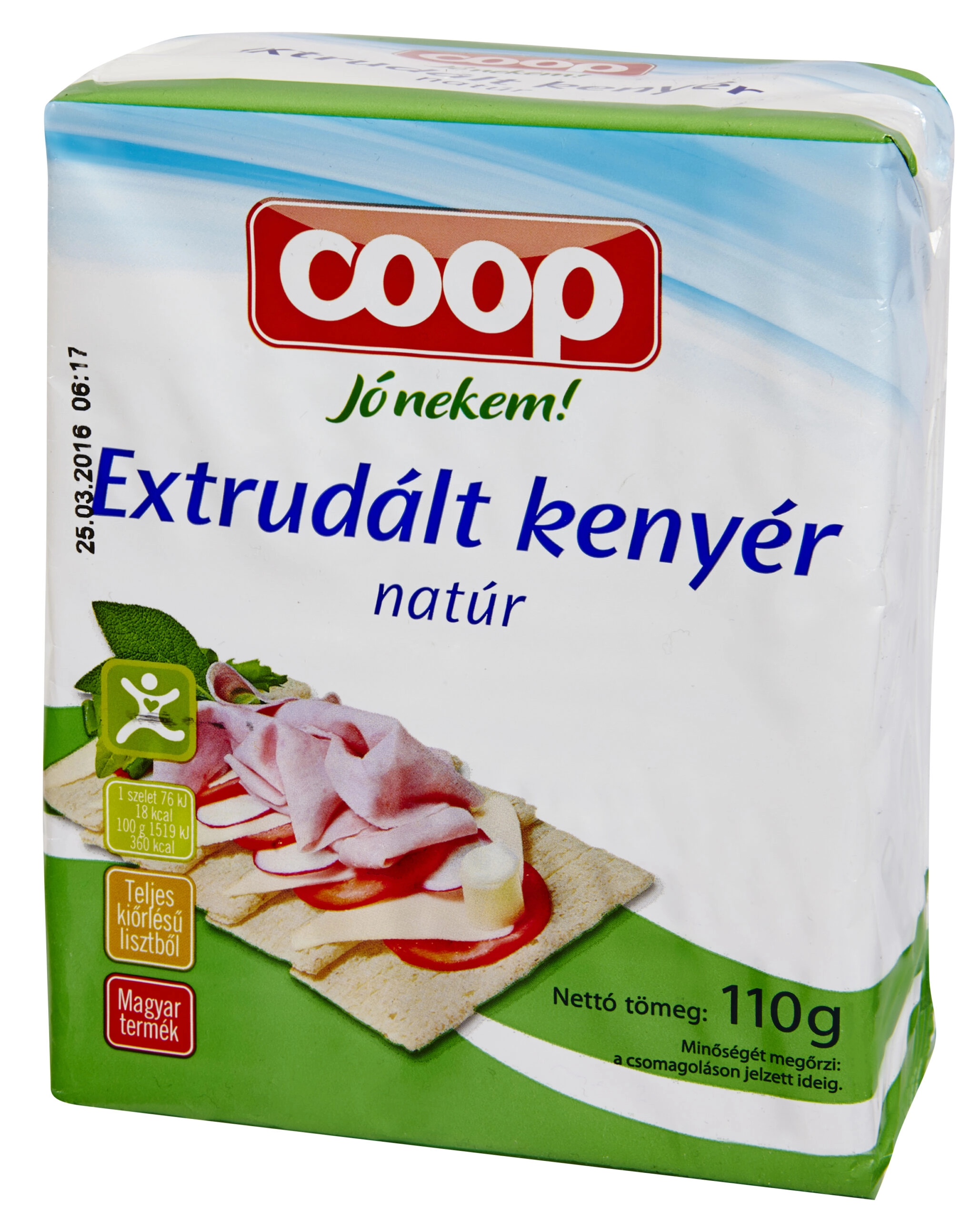 COOP JÓ NEKEM EXTRUDÁL.KENYÉR NATÚR 110G