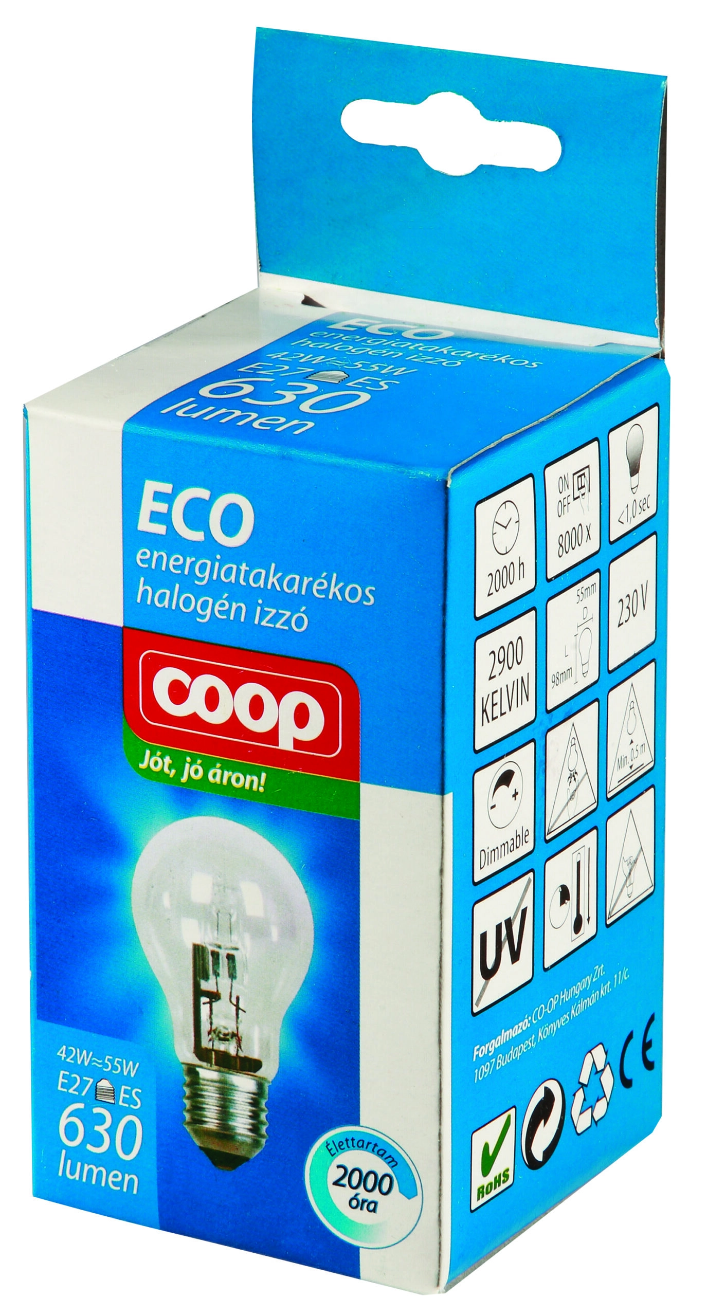 COOP HALOGÉN IZZÓ 42W E-27