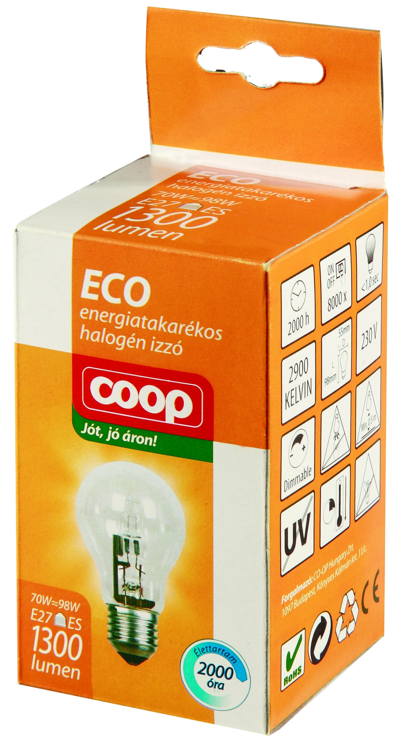 COOP HALOGÉN IZZÓ 70W E-27