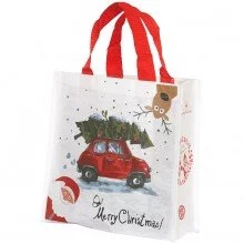 ÖKOTÁSKA KARÁCSONYI HÓPELYHES 30X38X18CM