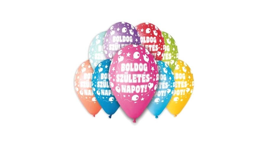 Boldog Születésnapot printelt lufi 10db