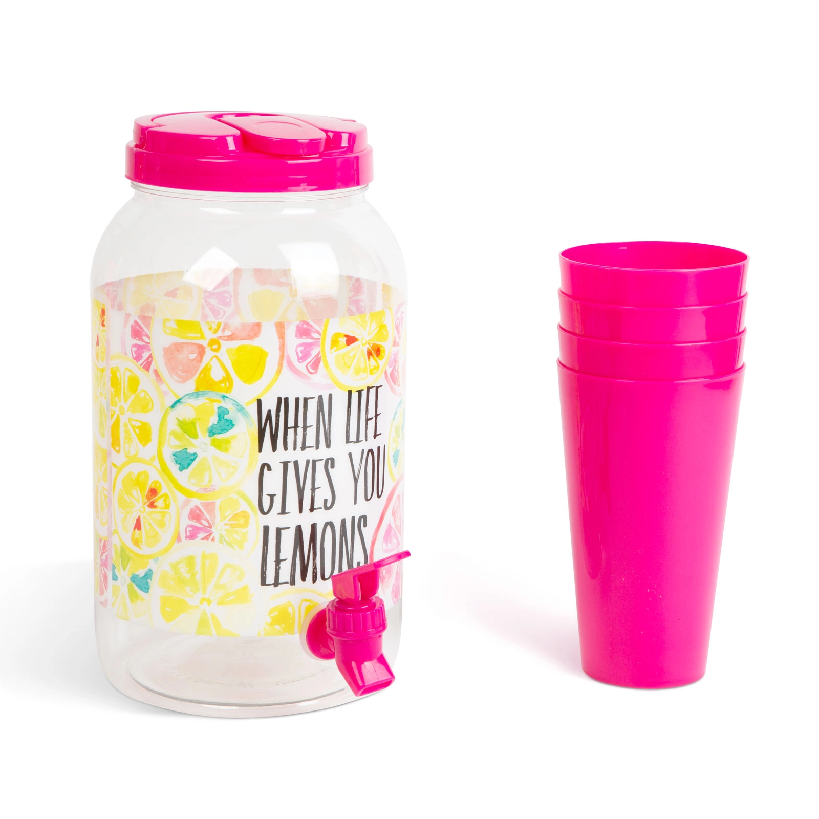 Italadagoló csappal 4 pohárral 3,8L – műanyag