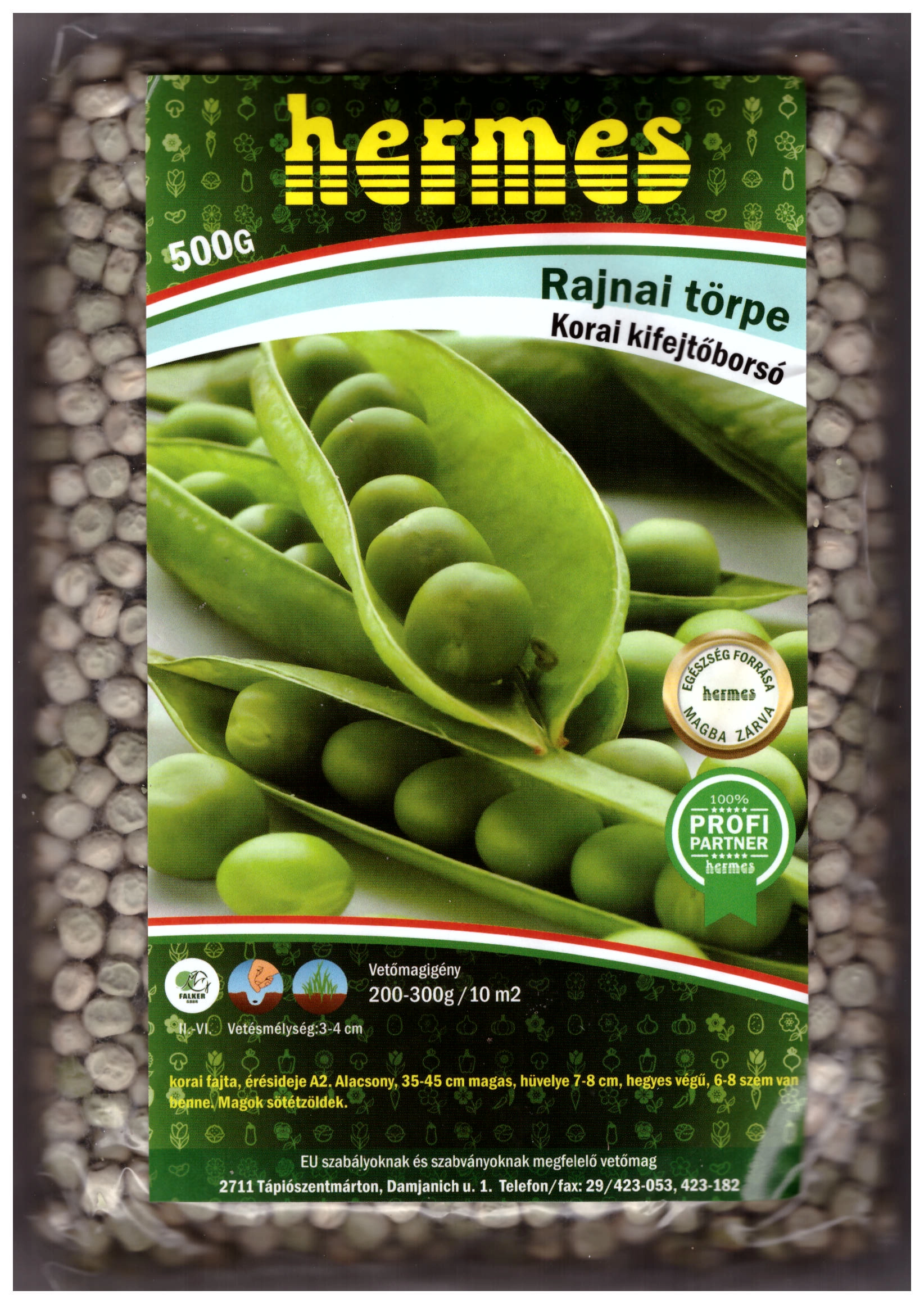 HERMES Kifejtőborsó Rajnai törpe 500g