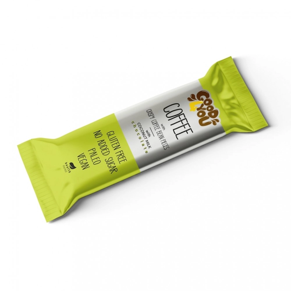 Health Market Good4You Kávés szelet kókusztejes csokoládéval mártva, eritrittel és steviával 25 g