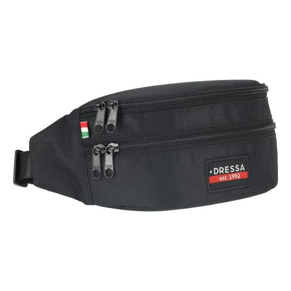 Dressa Bag dupla cipzáros övtáska – fekete