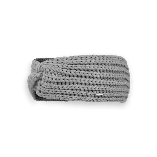 Dressa Elegant csavart kötött női fülmelegítő fejpánt – gyöngyszín