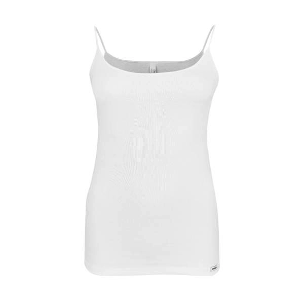 Dressa Everyday szatén spagetti pántos női pamut trikó – fehér