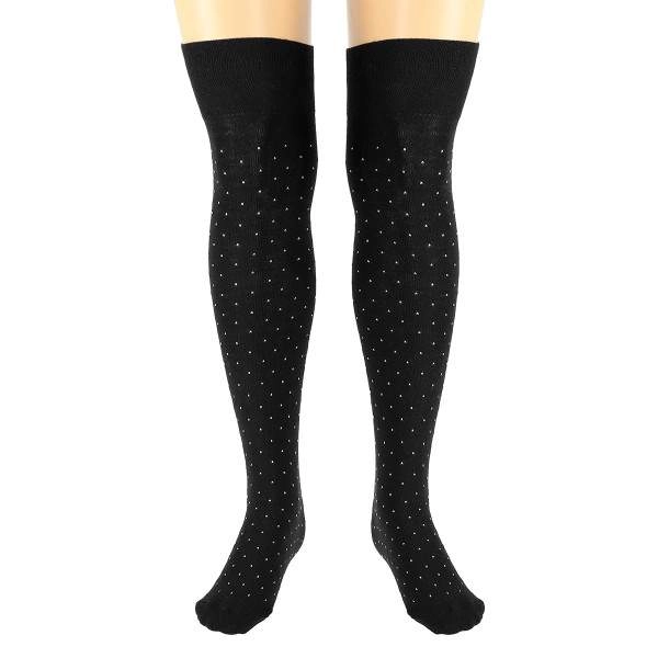 Dressa Socks pöttyös pamut combzokni – fekete