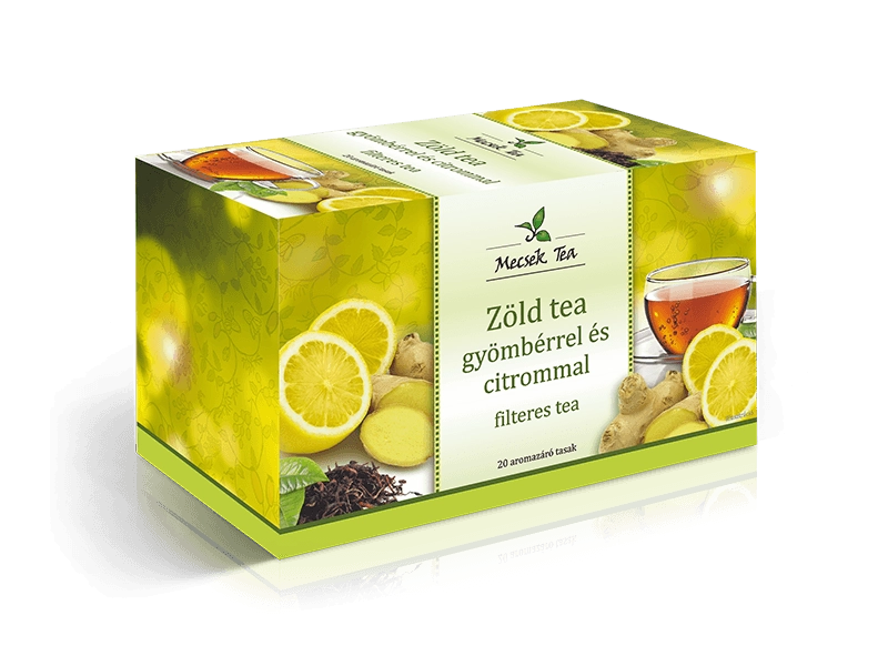 Mecsek Zöld tea gyömbérrel és citrommal 20x2g