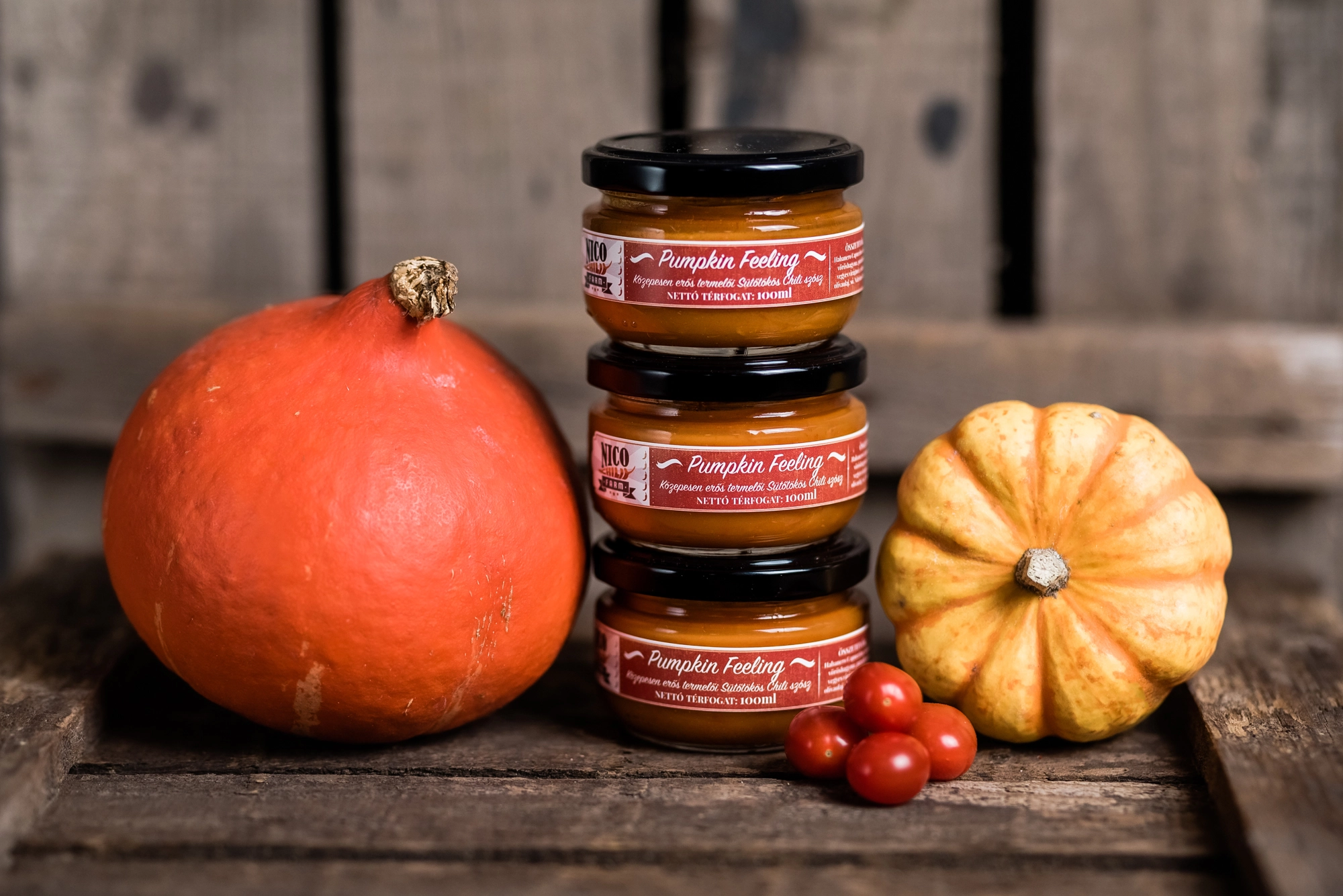 Pumpkin Feeling – Közepesen erős Sütőtökös Chili szósz 100ml – Nico chilifarm