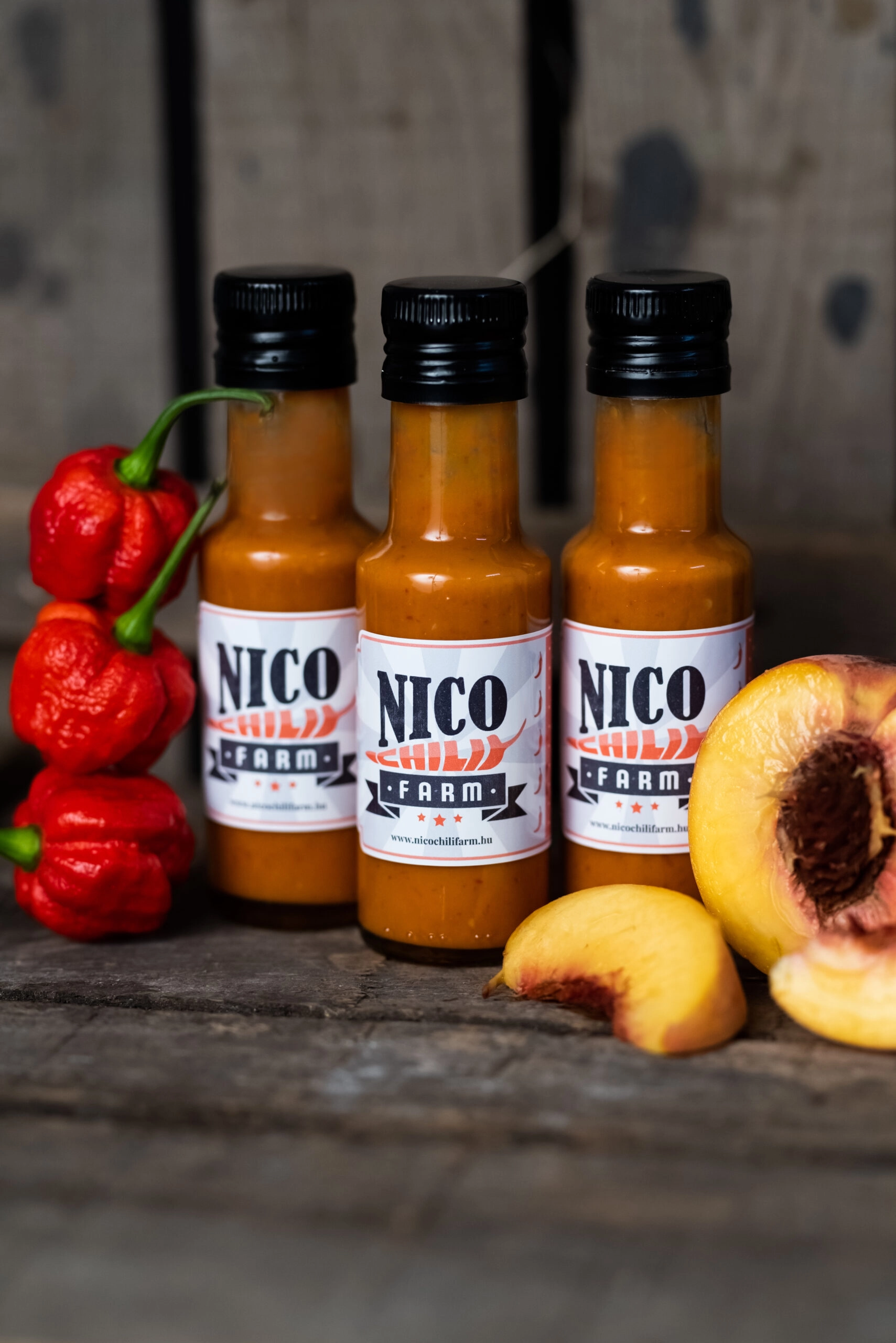 Saloon Sauce – Extra erős Barackos Chili szósz 100 ml – Nico chilifarm
