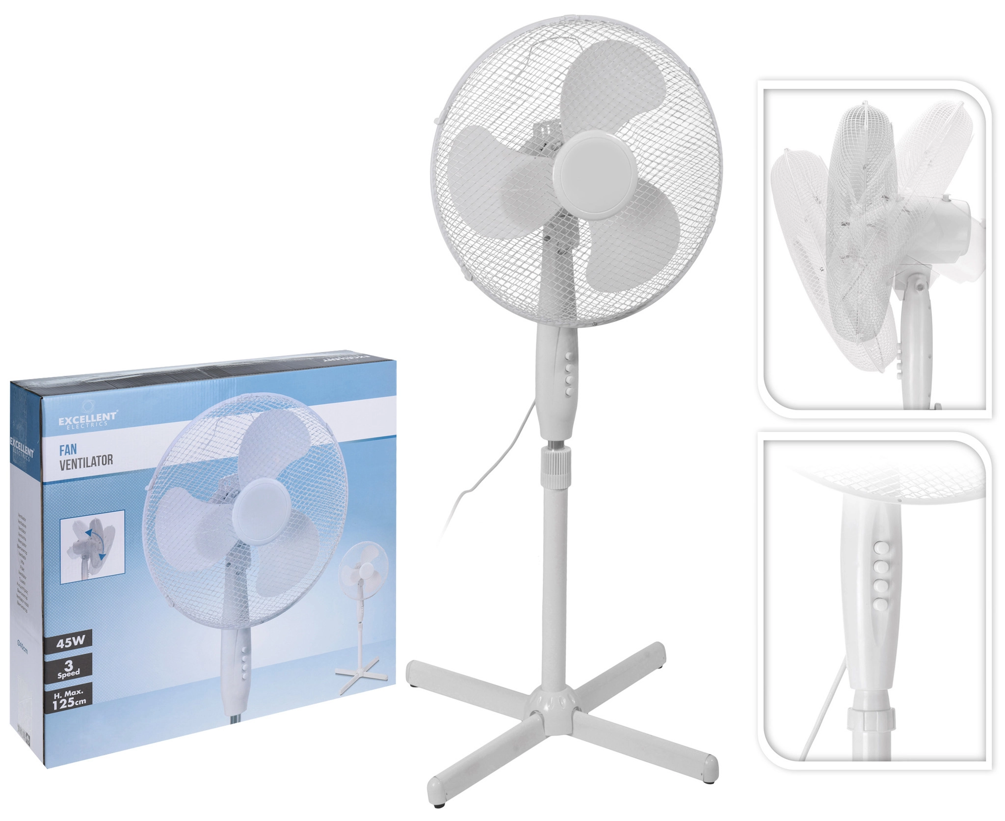 EXCELLENT ELEKTROM.VENTILÁTOR ÁLLÓ 40CM